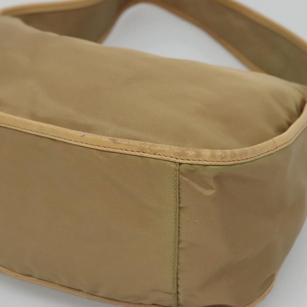Authentic PRADA Shoulder Bag Nylon Leather Brown Silver - Picture 15 of 16